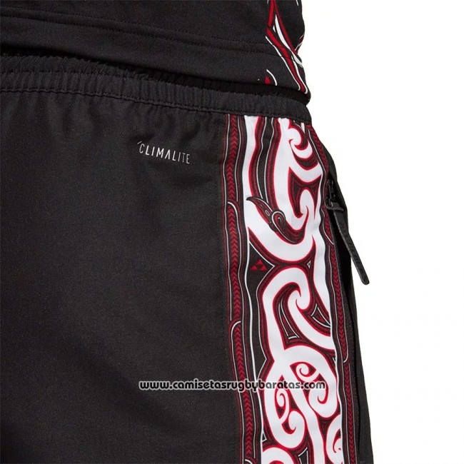 Pantalones Cortos Nueva Zelandia All Blacks Maori Rugby 2018 Negro